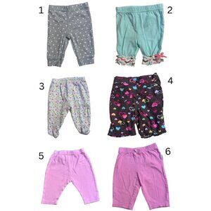 Lot of 12 Baby Girl Pants - size 0-9 months